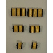 Passanti (paio) con grado per soggolo da  ufficiali e  ammiragli e generali della marina militare e aeronautica militare